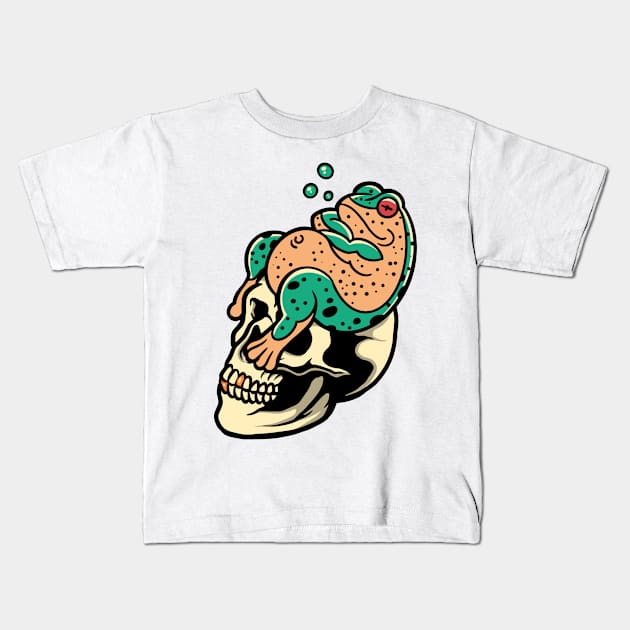 No Worms Frog Kids T-Shirt by Art Designs